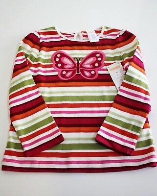 Gymboree Top Size 4T Pink Green Butterfly Long Sleeve Retail $21.95 NEW