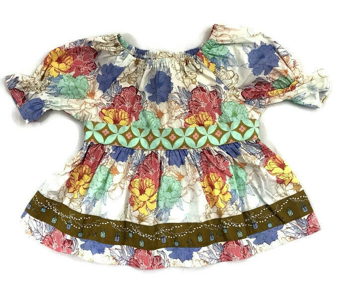 NWOT Toddler's Matilda Jane Open Shoulder Peasant Top Size 2 - Lovely Bouquet -