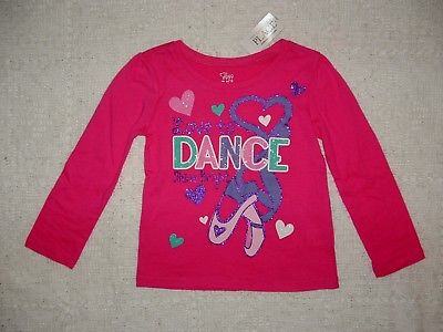 The Children's Place Pink Tee Shirt Girls 3T l Love to Dance Long Sleeve New NWT