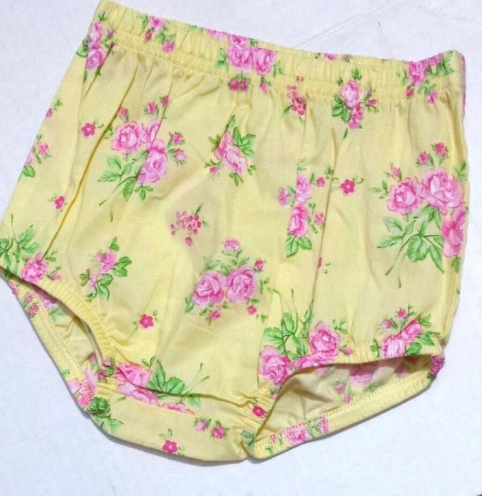 Carters Baby Girl's Floral Print Diaper Cover- Yellow/Pink/Green (6 Months)