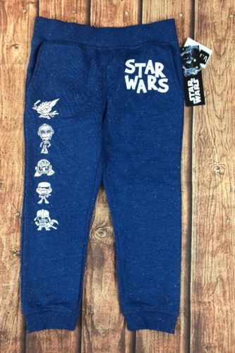 Star Wars Disney Joggers Boy’s Size 5T Blue Speckle New Sweat Pants