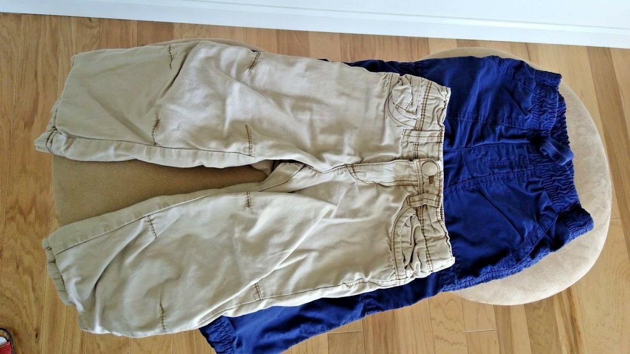 Toddlers, different brands, 2 pair of  lined pants/bottom, used , Size 2T