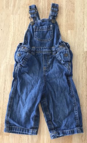 Old Navy Baby Toddler Blue Denim Overalls 12 To 18 Months