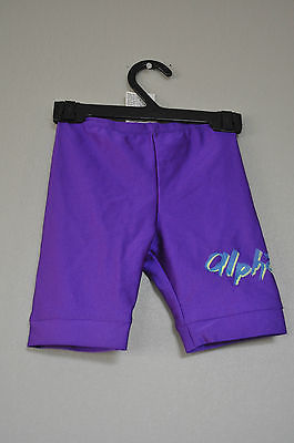 ALPHA Rash Guard SPF UPF Swimwear Purple Biker Surf Swim Shorts - Size 1