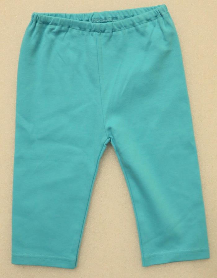 ZUTANO SIZE 12 MONTHS ELASTIC WAIST PULL ON PANTS TURQUOISE JERSEY KNIT STRETCH