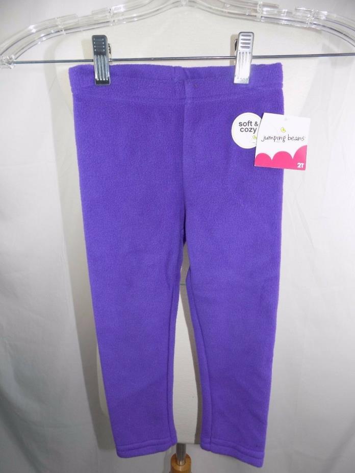 JUMPING BEANS Baby Toddler Girls Boys Purple Fleece Pants Size 2T NWT