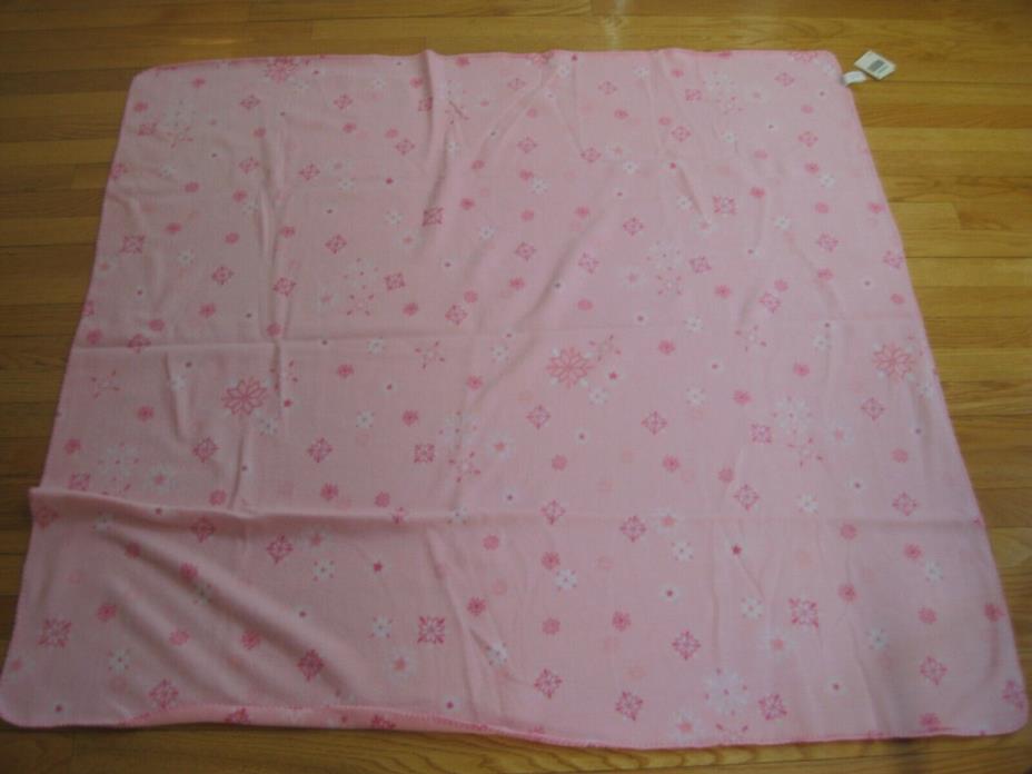 NWT GYMBOREE Baby GIRLS PINK SNOWFLAKE 47 X 48 FLEECE BLANKET NEW