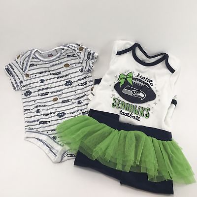 SEATTLE SEAHAWKS BABY Bodysuits and Leggings Authentic NFL Team Apparel Infant