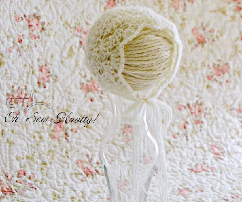 Handmade Crochet Delicate Baby Photo Prop Mohair Shell bonnet lace Many Sizes