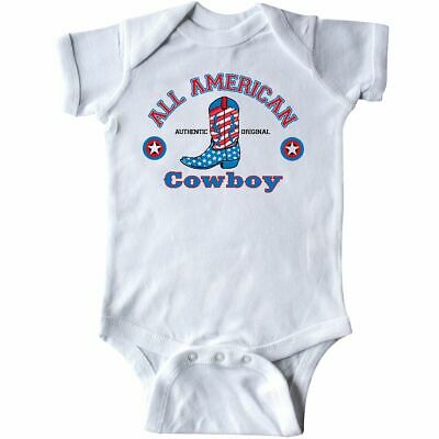 Inktastic All American Cowboy Infant Bodysuit Boot 4th Of July Stars And Stripes