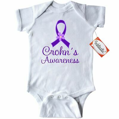 Inktastic Crohn's Awareness Daisy Ribbon Infant Bodysuit Disease Purple Walk Hws