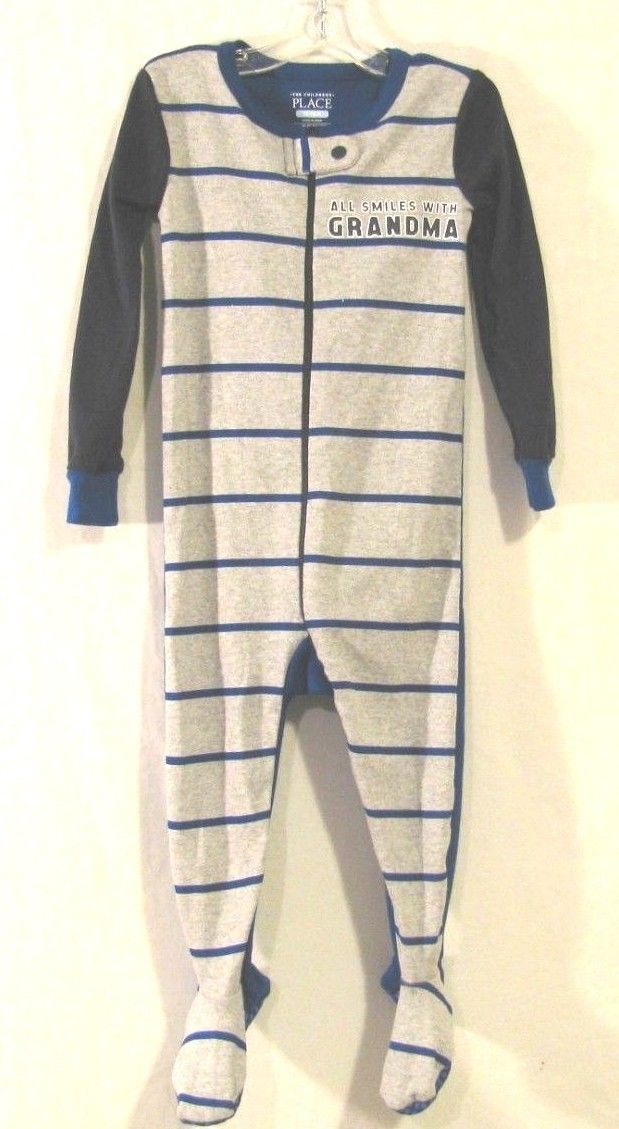 The Children's Place PJ's  with Feet NWT Size 12-18 Mo Has Grandma On It