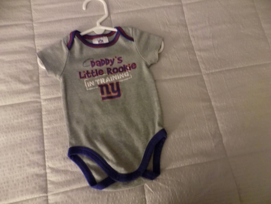 NFL NY Giants Short Sleeve one piece-3/6 Months-Cotton Blend