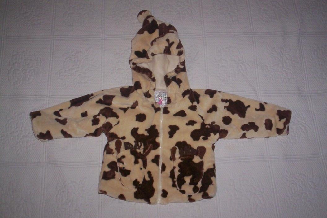 North American Bear Co. Bear Fuzzy Wear Hoodie Jacket Giraffe 12/18 Mo