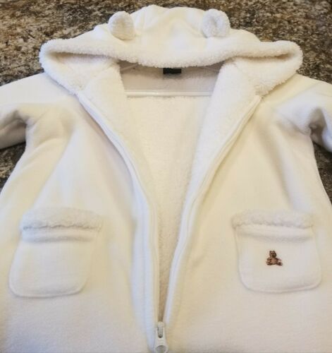 ***NWOT Baby Gap Unisex Hooded Fleece Sherpa Bunting Snowsuit Size 6-12 Months