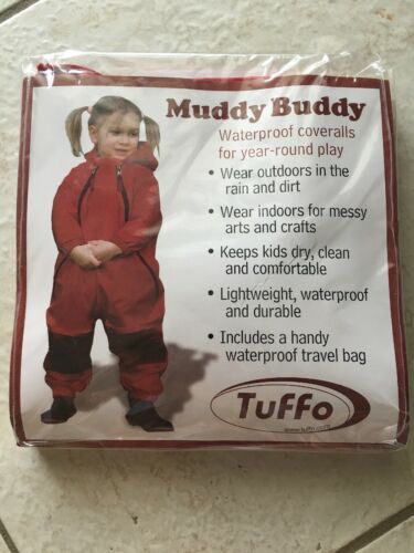 Tuffo Muddy Buddy Coveralls, Red Rain Suit/Weather Suit, 12 Months