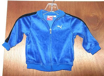 Rare PUMA Jacket Blue Athletic Coat Sports Hoodie Shirt Baby Toddler sz 2T 24M 2