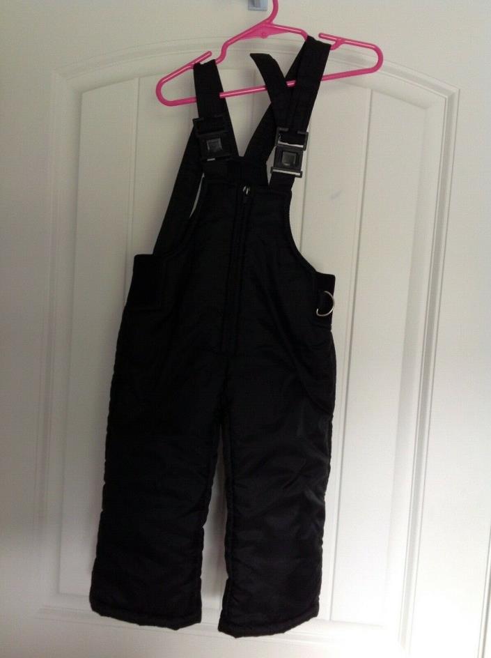 ?? Boys Or Girls Unisex Black 2T Winter Snow Ski Gear Suit Pants Bib Overall ?