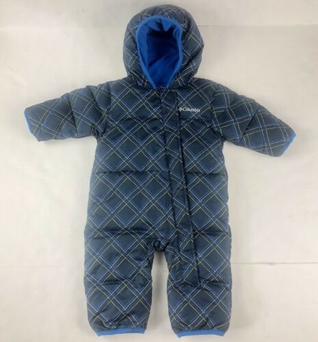 Columbia Snowsuit Winter Outfit Quilted Blue baby boy 3 6 months outerwear