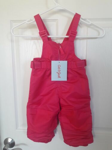 NWT Cat and Jack Snow Bib 12 Months Pink
