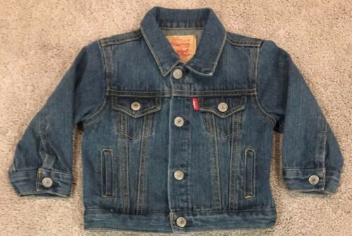 Baby Toddler Little Levi's Blue Denim Snap Metal Button Long Sleeve Jacket 18 M