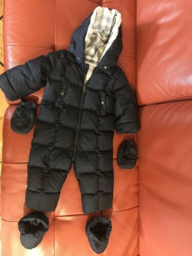 Burberry Baby Winter Down Padded Snowsuit Sz 18 M