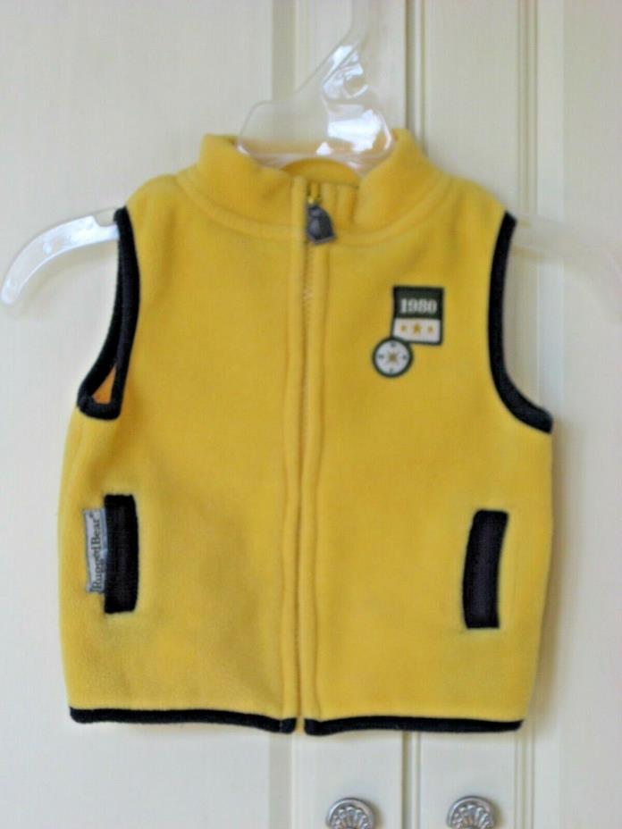 Rugged Bear Baby Zip Up Fleece Vest Size 3-6 Months