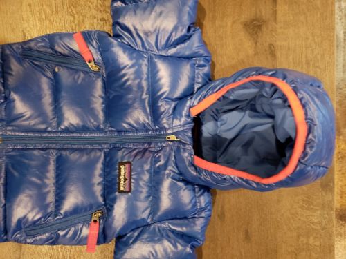 Patagonia Baby Hooded Puffer Down Jacket Size 3 Months