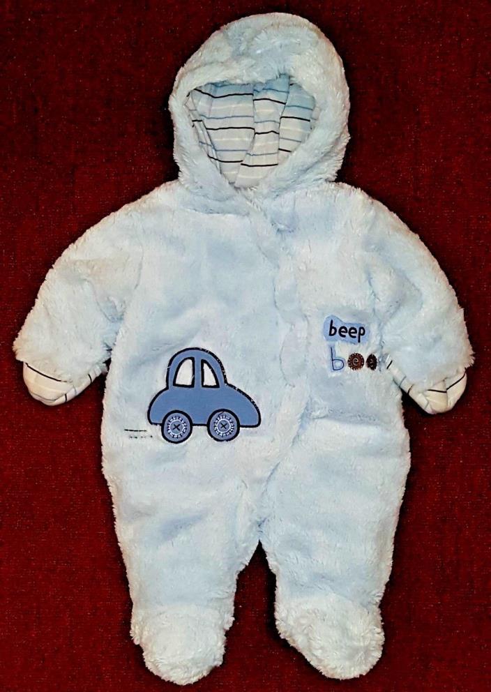 Miniwear RN 67391 - Baby Blue Newborn/Infant Hooded Snowsuit - Size: 0-3 Months