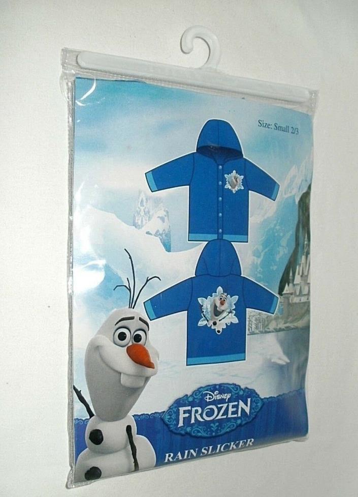 NIP - Disney OLAF Frozen Theme Unisex Rain Coat Rain Slicker Size 2 / 3 FREE SHP