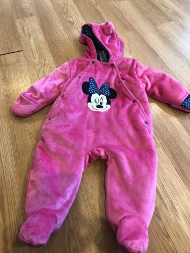 Disney Baby Pink Winter One Piece Suit Size 3/6 Months