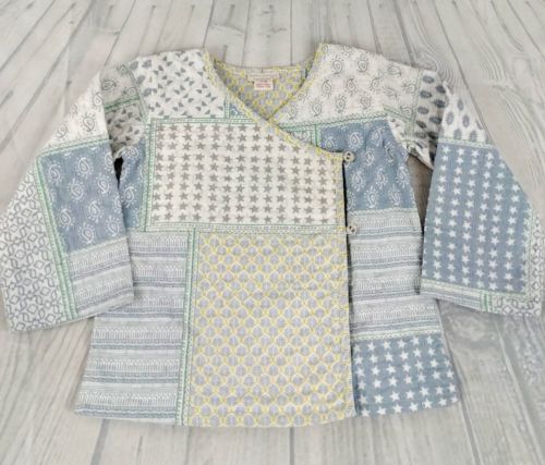 Zara Home Toddler Quilted Cotton Kimono Top size 2-3 years NEW Unisex