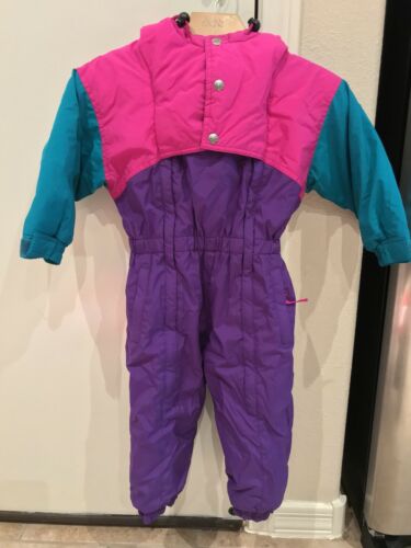 VINTAGE The Rugged Bear Colorblock Snowsuit Youth Size 4