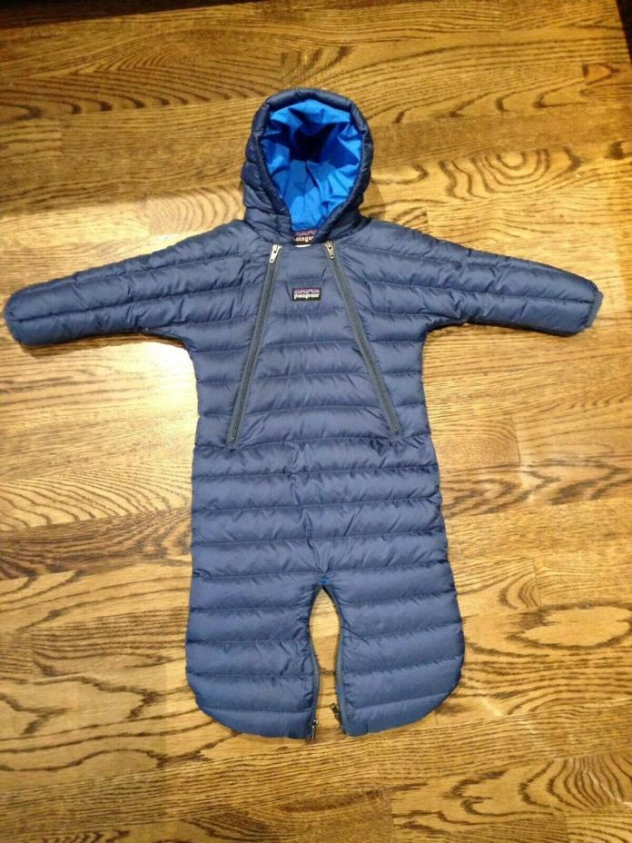 Patagonia Infant Goose Down Sweater - Bunting Snow Suit - 3M  Navy Blue Baby