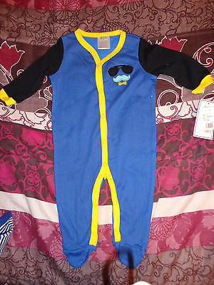 Sleeper by Baby Gear size 3-6 months NWT  blue/yellow  mustache