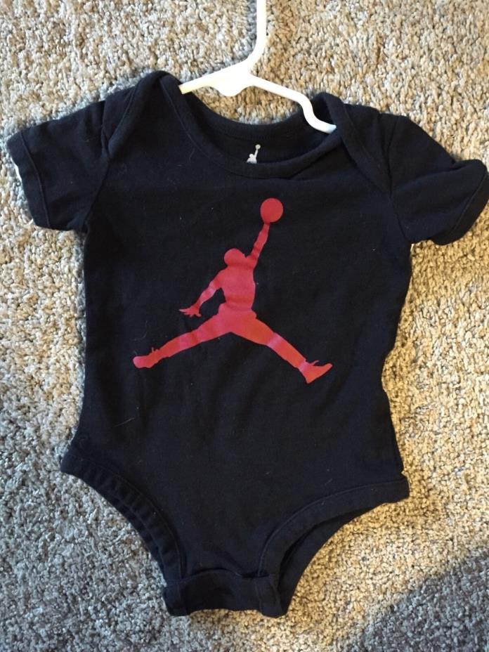 Michael Jordan Nike baby one piece romper black and red printed size 6-9 months