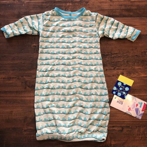 Kickee Pants Print Layette Gown Aloe Ants NWT 3-6 Months - No Hat