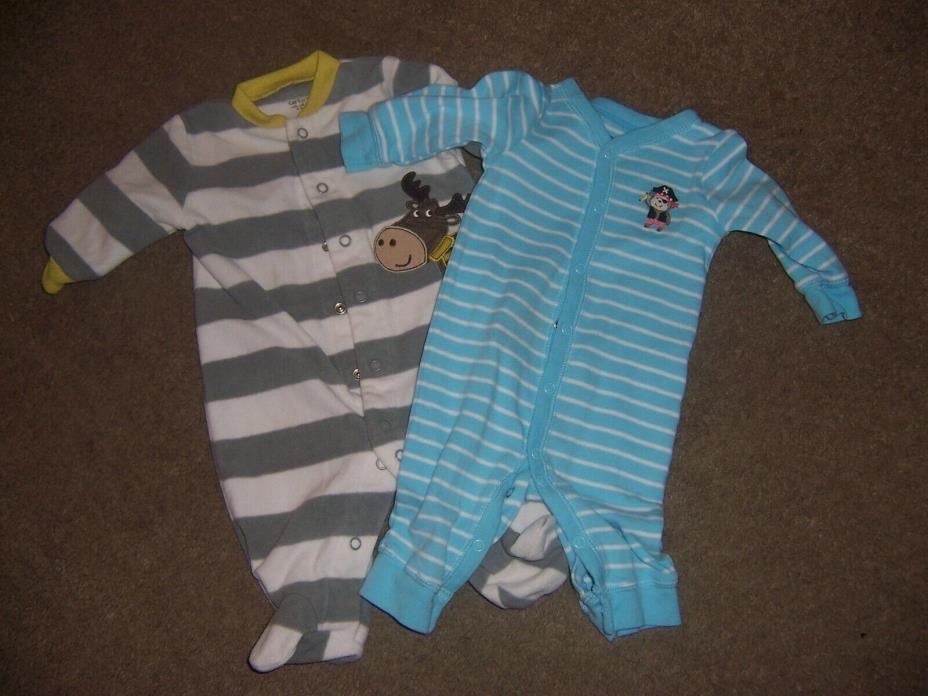 Carters 3 months sleepwear outfits lot