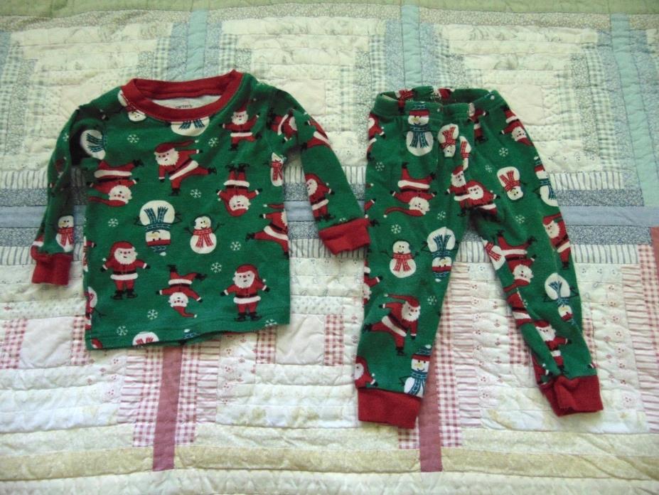 Carters Pajama Set Christmas 2 Piece 12 Months