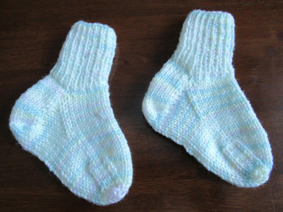 Hand Knit Kids/Childens/Toddler Socks Multi Color