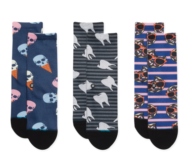 New! STANCE Toddler Socks Box 3 Pairs 1-2 Yrs Conehead Stance Gift Box  Msrp $20