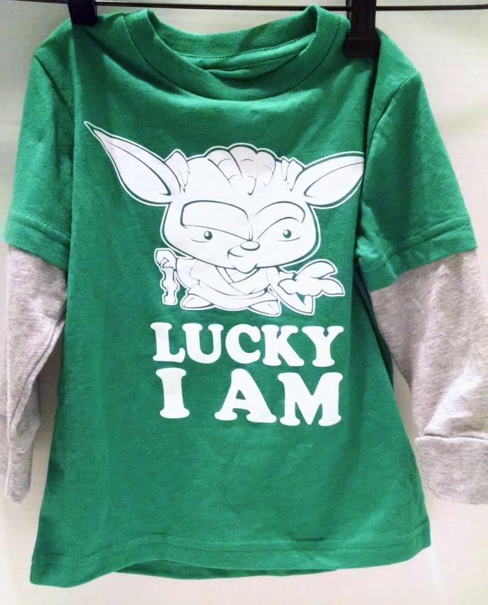 Lucky I am Yoda Star Wars Shirt 12m 18m Infant Long Sleeve Green St. Patricks