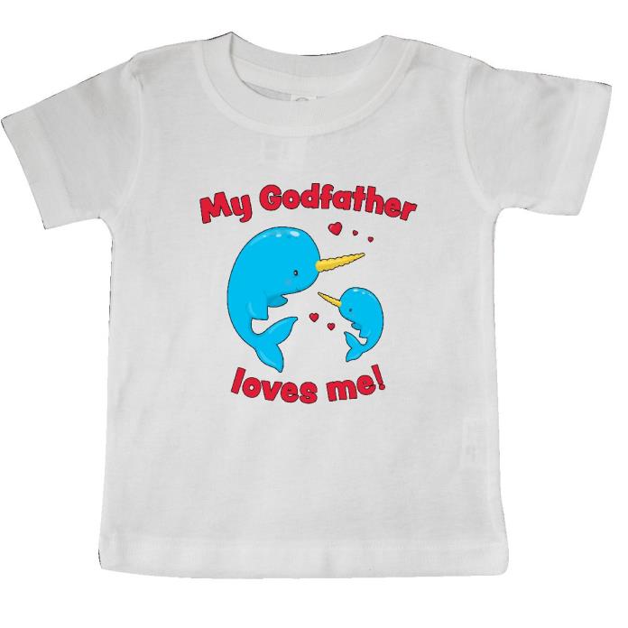 Inktastic My Godfather Loves Me Narwhal Family Baby T-Shirt Sea Ocean Friend
