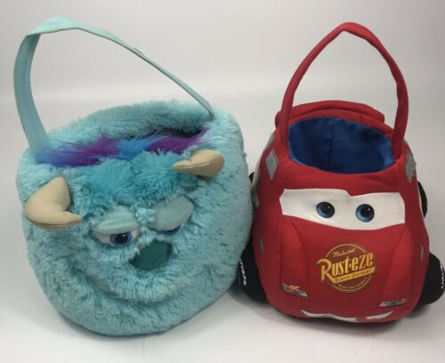 Disney Monsters Inc Cars Sully Halloween Candy Easter Egg Kids Basket Bag