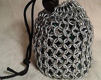 Medieval Chain Mail Coin Dice Pouch (Large).