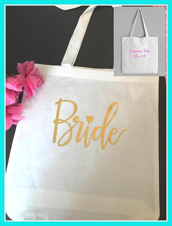 Bride tote bag bride gift bachelorette gift shower gift bride bag bride tote 8