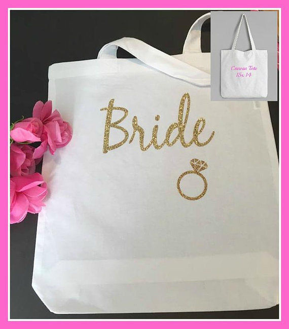 Bride tote bag bride gift bachelorette gift shower gift bride bag bride tote 1