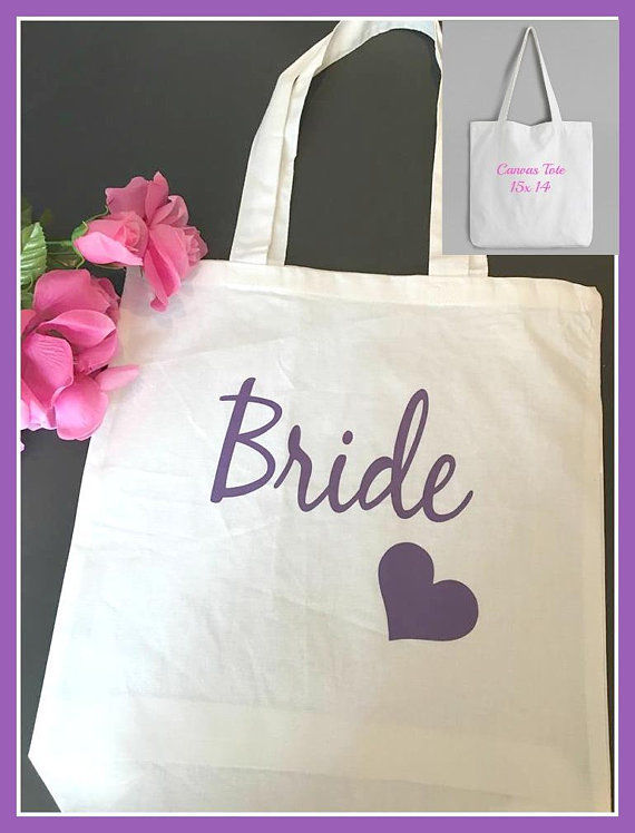 Bride tote bag bride gift bachelorette gift shower gift bride bag bride tote 7