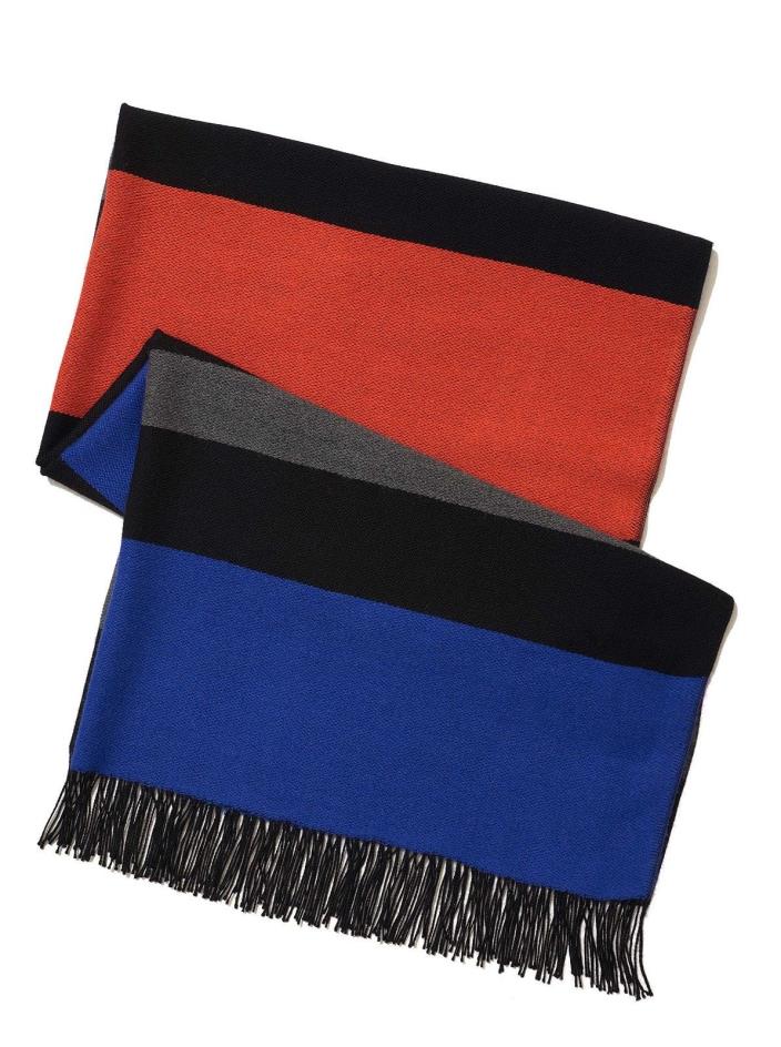 ROBERT GRAHAM STRIPE ALPACA WOOL SCARF MULTICOLOR $298 NWT