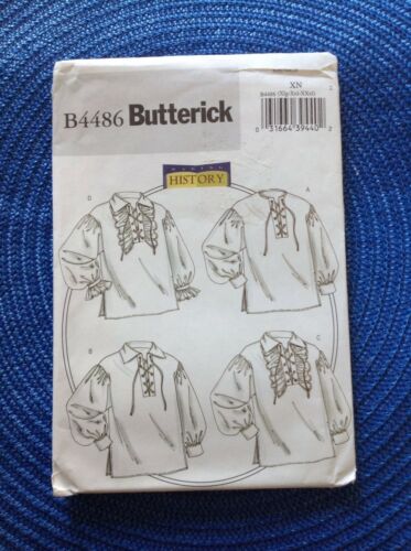 Butterick Pattern 4486 Mens Historical Tops 4styles Size XL XXL XXXL NIP